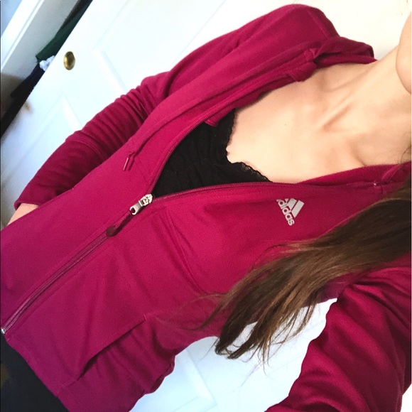 adidas Jackets & Blazers - Adidas fuchsia pink full-zip athletic hoodie adidas Jackets & Blazers - Adidas fuchsia pink full-zip athletic hoodie
